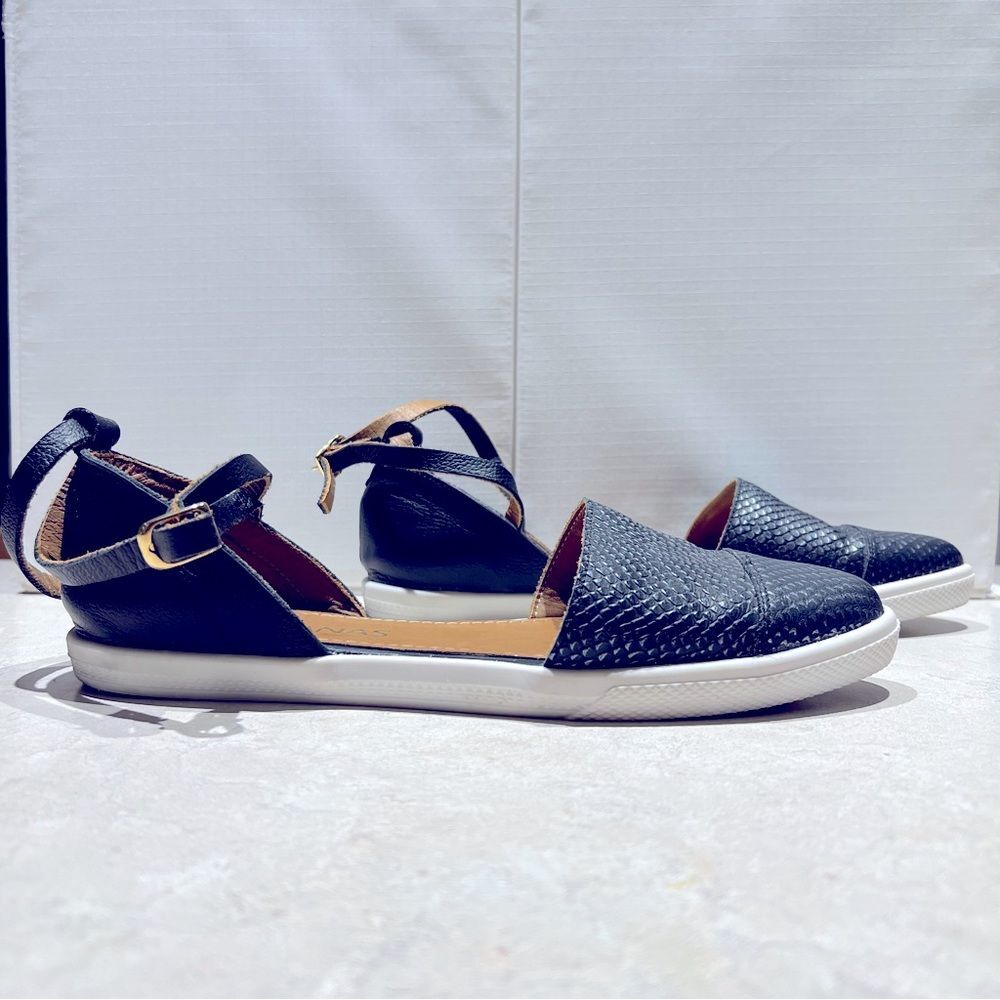 Kaanas St. Thomas Ankle Strap D’Orsay Shoes - Black -‎ Size 40 Espadrille